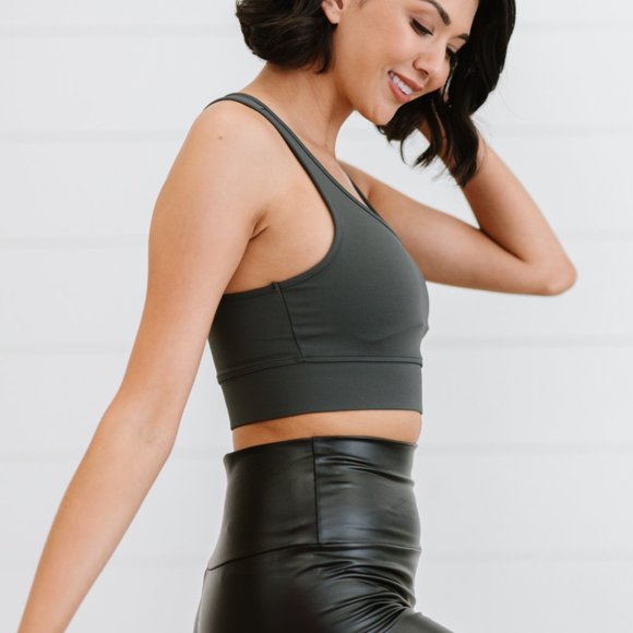 Zenana NWT Loads of Potential Full Size Padded Sports Bra in Ash Grey - Picture 5 of 13